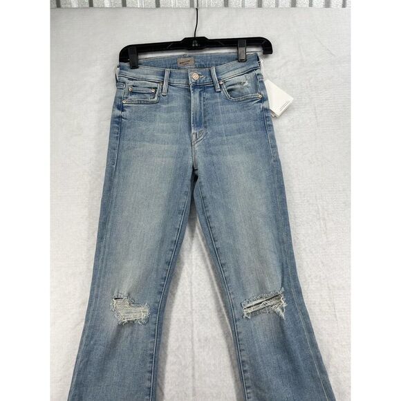 Mother The Outsider Ankle Crew Size 25 Poisoned Petals Mid Rise Cropped Jeans - Picture 2 of 9